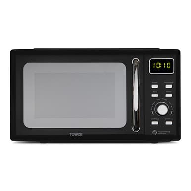Tower T24041BLK 20L 800W Digital Microwave Mirror Door | Black and Chrome