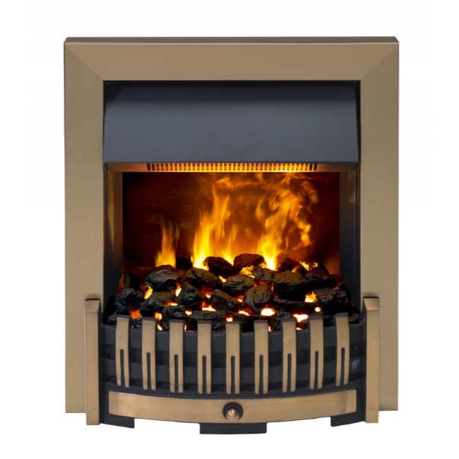 Danville Antique Brass Optimyst Electric Fire Inset | DNV20AB