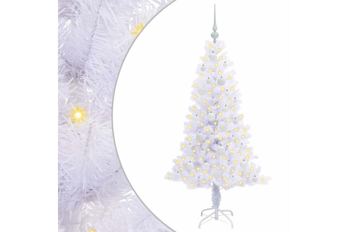 Vidaxl Artificial Christmas Tree With Stand White 150 Cm Pvc And Steel