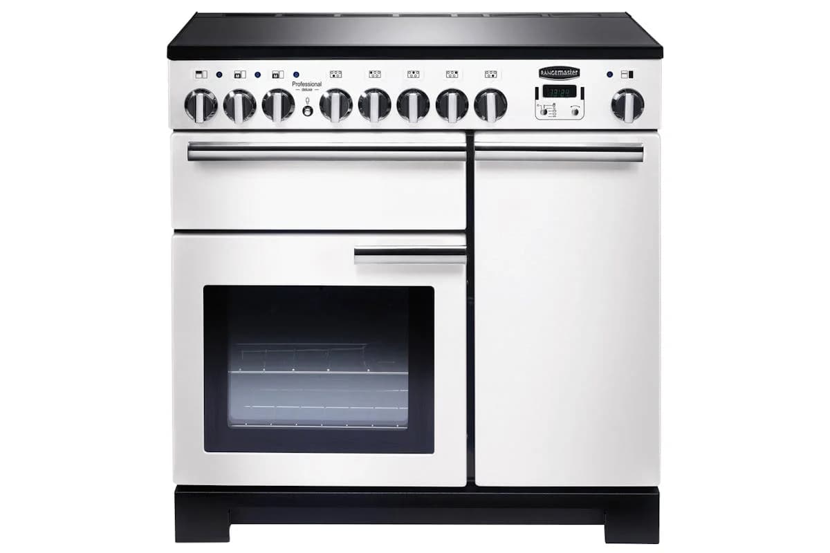 Rangemaster Professional Deluxe 90cm Electric Range Cooker | PDL90EIWH/C | White