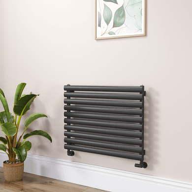 Sorrento Linea Midnight Black Oval Designer Radiator