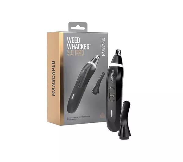 MANSCAPED The Weed Whacker 3.0 Pro Wet & Dry Nose & Ear Trimmer - Black