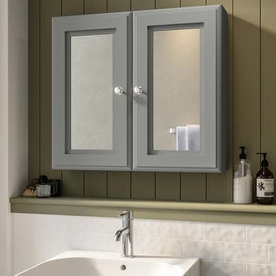 Westbury Double Door Bathroom Mirror Cabinet
