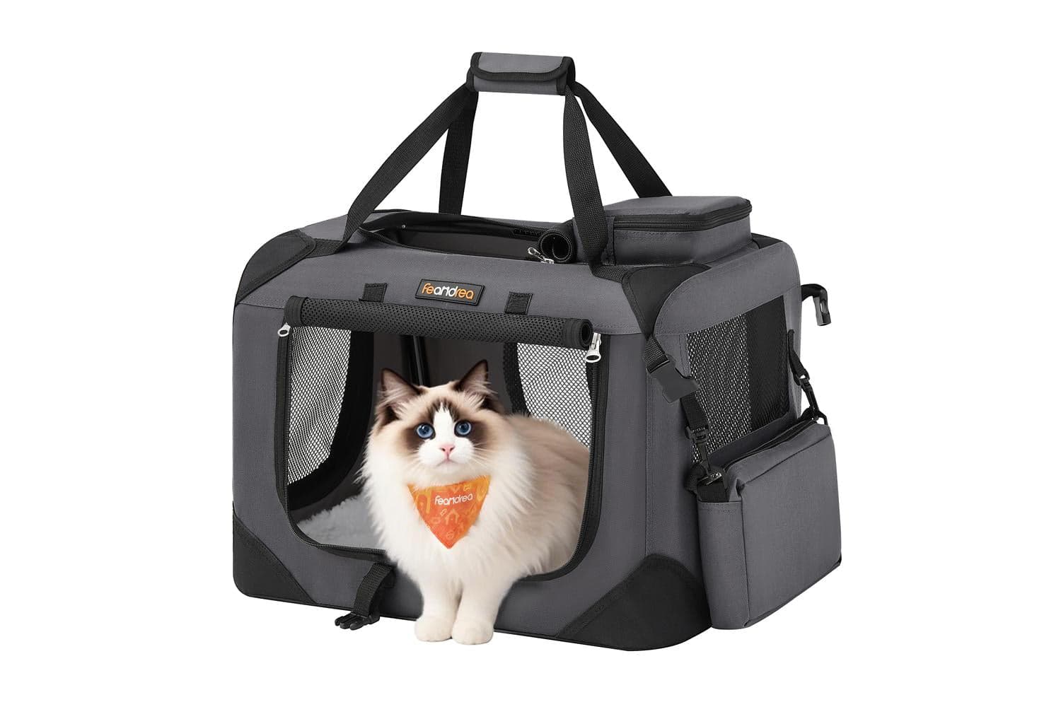 Feandrea Soft Dog Crate | Pet Carrier | Steel Frame & Oxford Fabric | 50 X 35 X 35 Cm