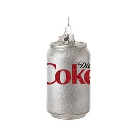 Coca Cola Diet Coke Can Glass Tree Decoration 8cm