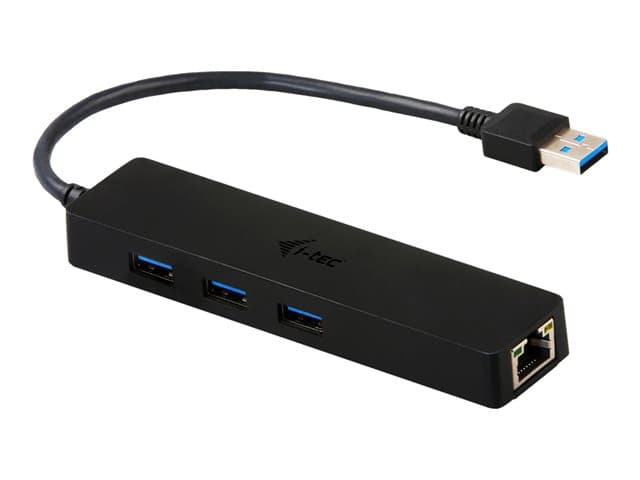 I-TEC - USB 3.0 Slim HUB 3 Port + Gigabit Ethernet Adapter - hub - 3 ports