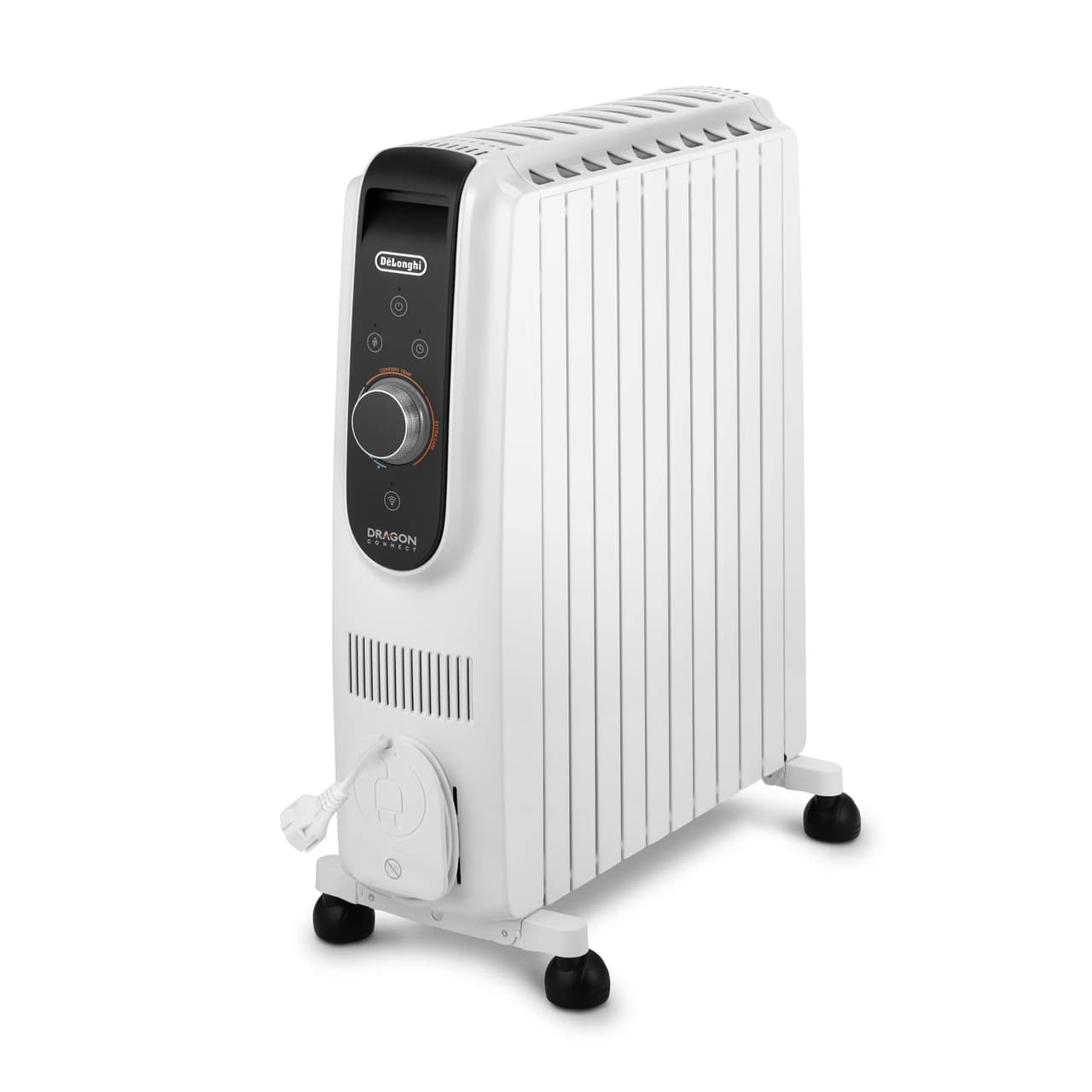 De'Longhi, TRD51025WIFI, Dragon 5 Connect Oil Filled Radiator Heater, White