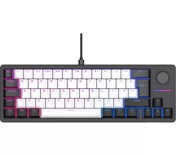 QPAD QPAD Loop 65 Model 1 Gasket Mechanical Gaming Keyboard - Black & White