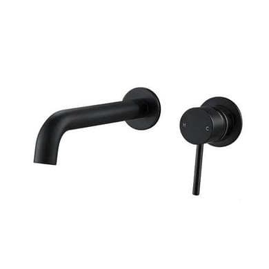 Black Wall Mounted Bath Mixer Tap - Arissa