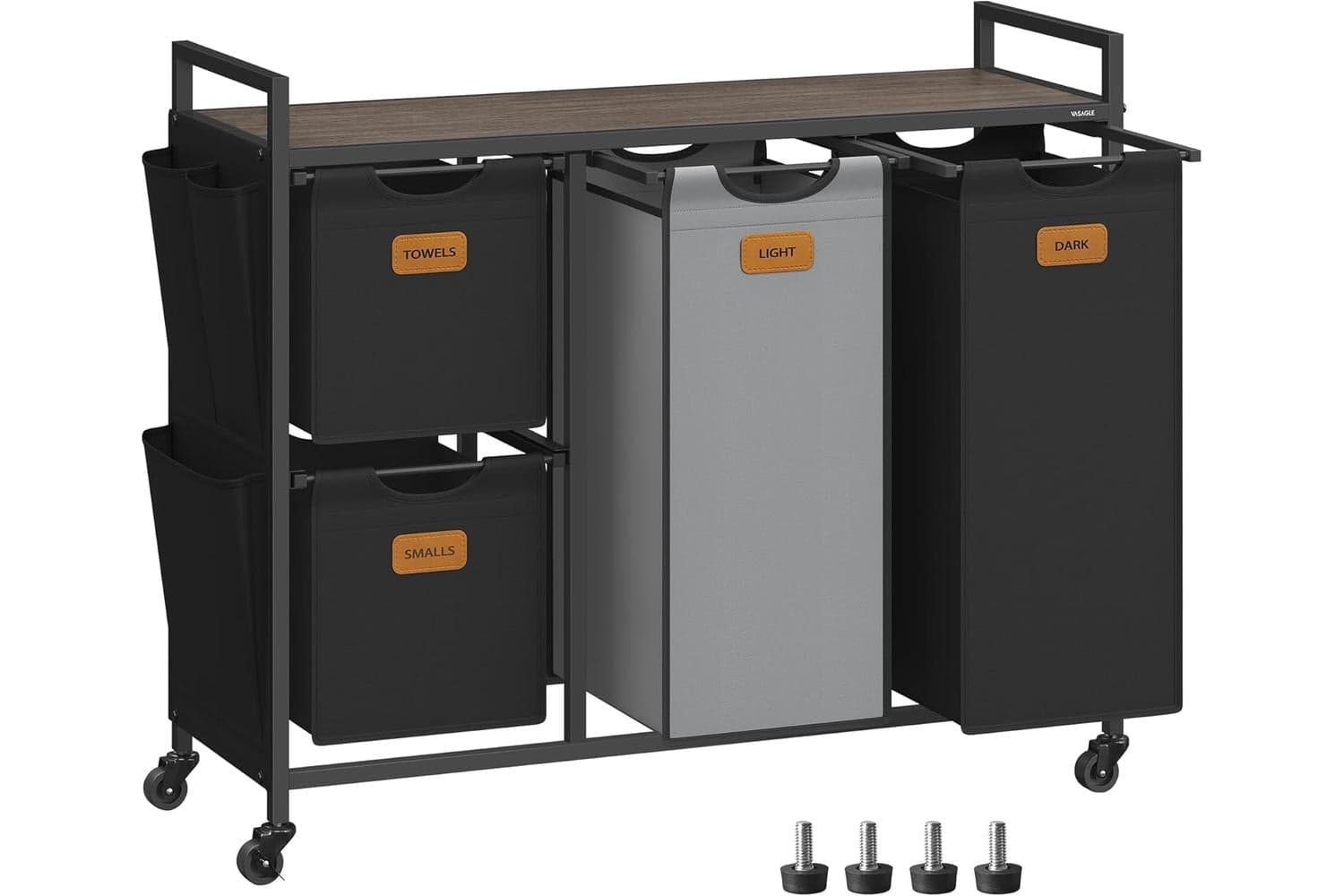 Luandry Basket | Laundry Hamper | Particleboard & Steel | 98.6 X 33 X 80.5 Cm