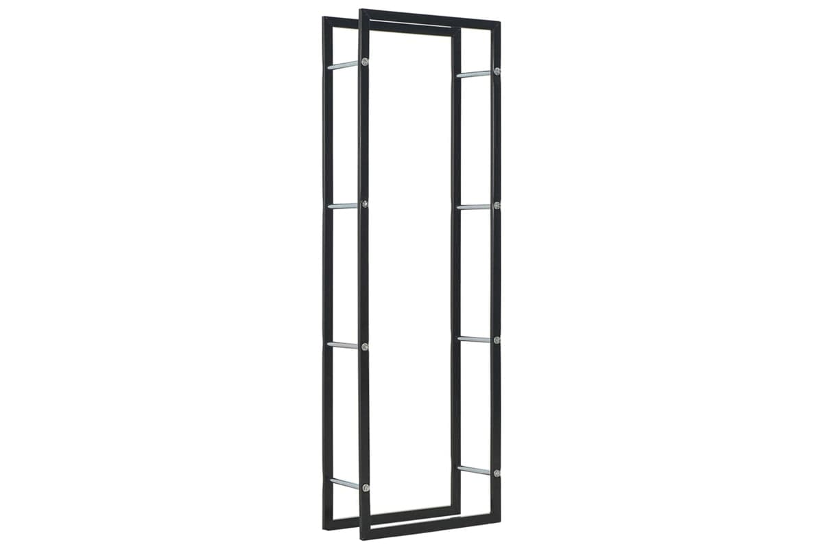 vidaXL 284699 Firewood Rack Black 50x20x150cm Steel