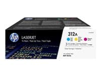 HP - 312A - 3-pack - yellow, cyan, magenta - original - LaserJet - toner cartridge (CF440AM)
