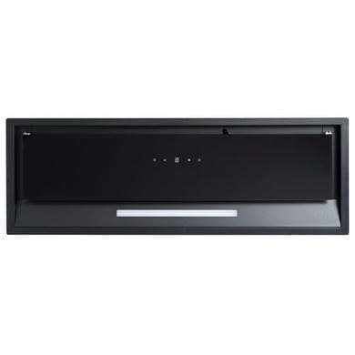 electriQ 90cm Canopy Cooker Hood with Visor - Black