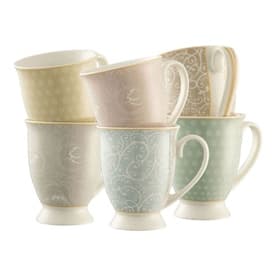 Laurette 6 Mugs in Hat Box