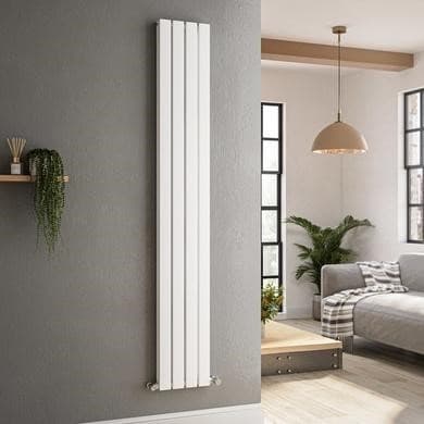 Riace White Vertical Flat Designer Radiator