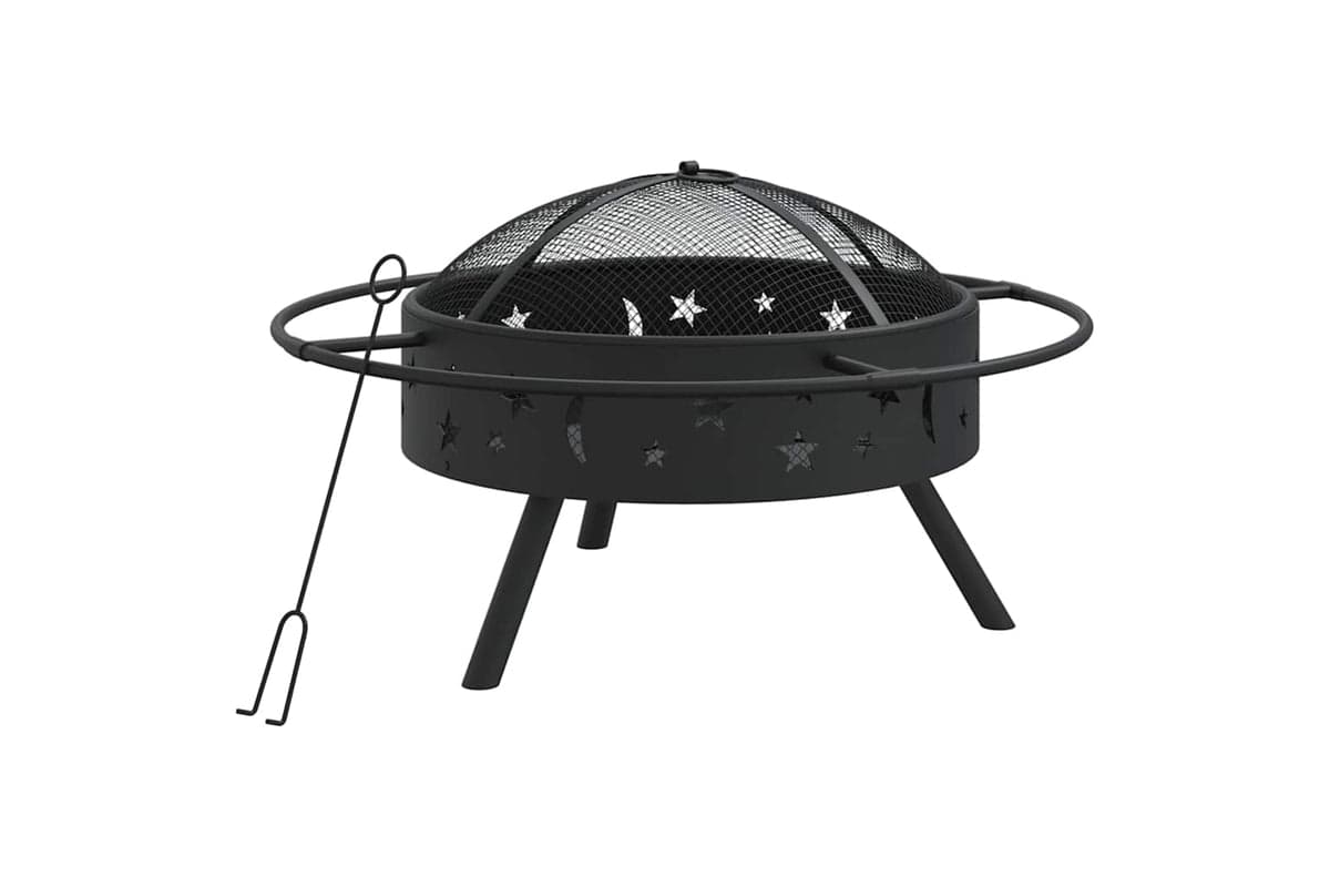 vidaXL 360064 Fire Pit With Poker 70cm Xxl Steel