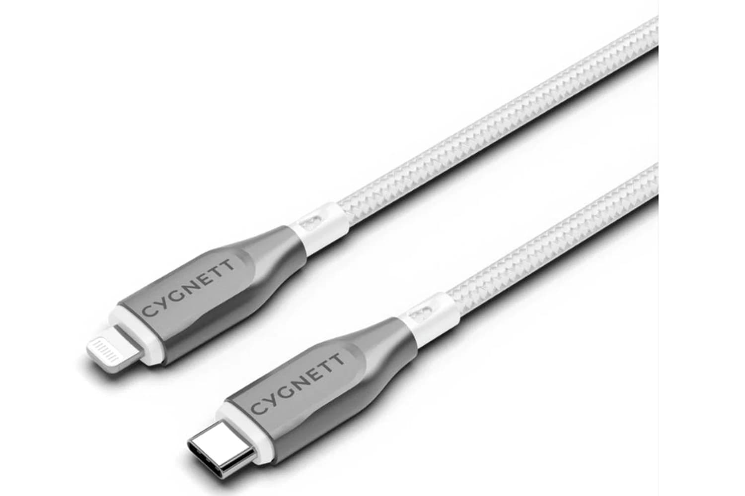 Cygnett Armoured Lightning USB-C Cable | 2m | Braided White