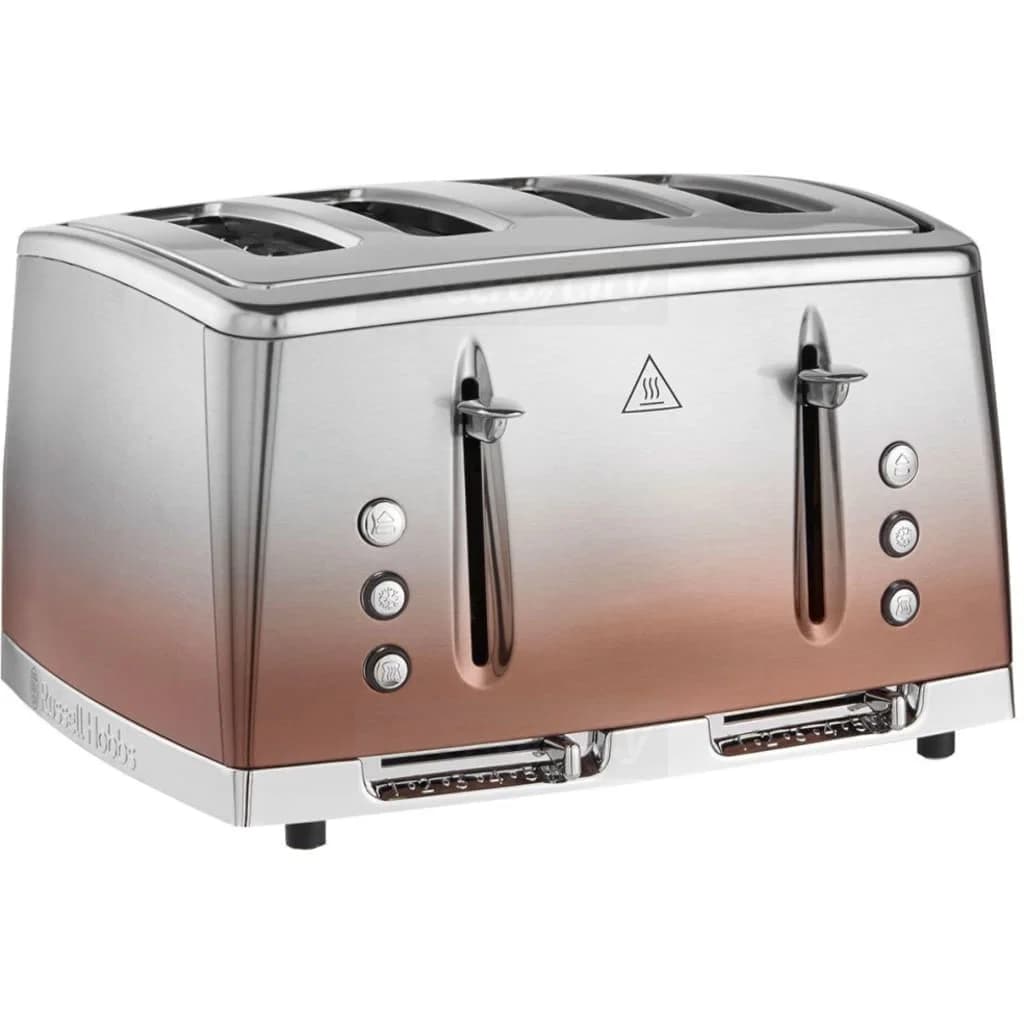 Russell Hobbs Copper Sunset Eclipse 4 Slice Toaster | Polished Stainless Steel