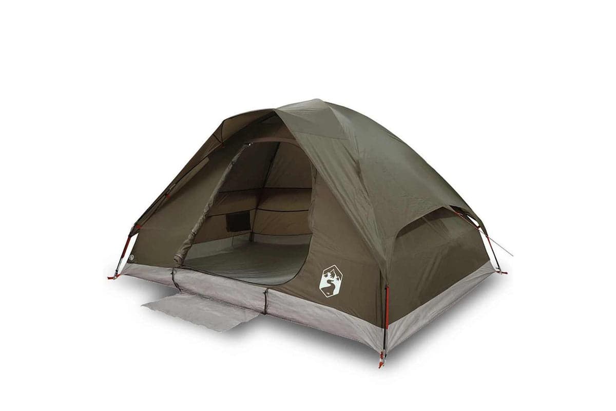 Vidaxl Camping Tent Dome 2-person Brown Waterproof