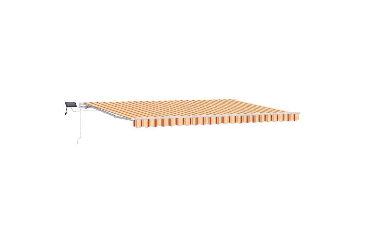 Vidaxl Retractable Awning With Yellow And Orange 500 X 350 Cm Fabric