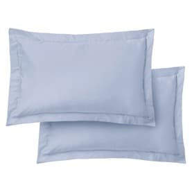 400 Thread Count Cotton Sateen Oxford Pillowcase Pair Blue