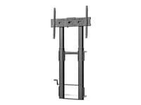 VISION - Display floor stand - wall fixing - one person height adjustment - fits display 55 to 100" with VESA sizes up to 800 x 600 - crank handle adjusts height - tilt adjustment - swl 80 kg - black