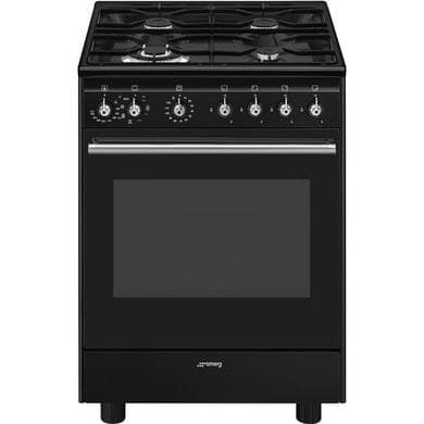 GRADE A1 - Smeg Concert 60cm Dual Fuel Cooker - Black