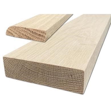 Pre-Finished Internal Oak Door Pair Lining Set - 1981 x 838 x 35 mm, Pre-Finished
