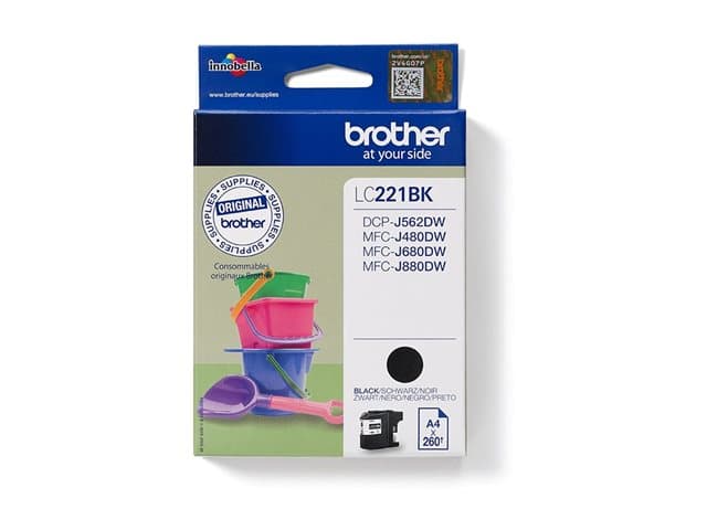 BROTHER - LC221BK - black - original - ink cartridge