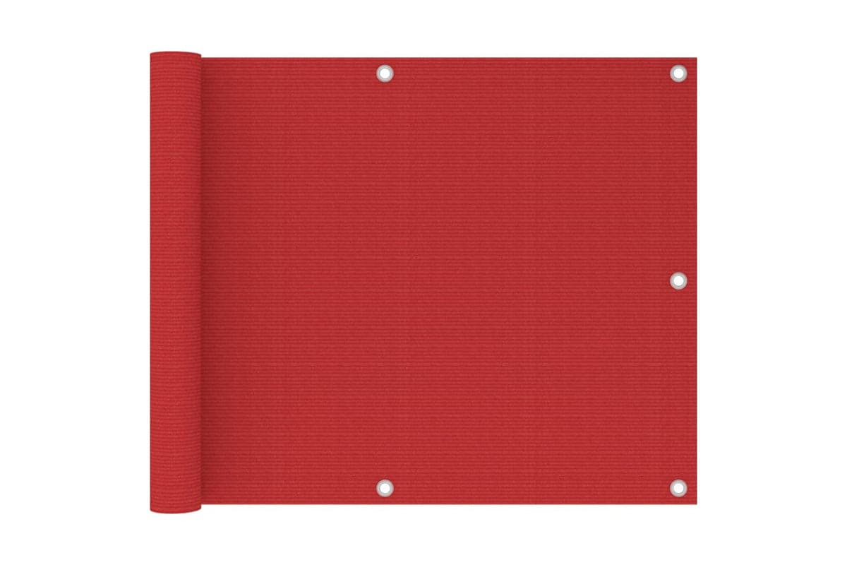 vidaXL 311007 Balcony Screen Red 75x600cm Hdpe
