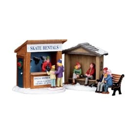Skate Rentals Christmas Figurine, Set of Three