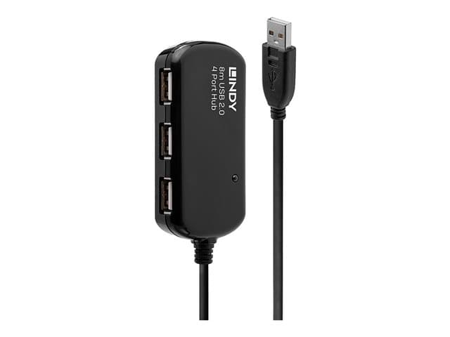Lindy - USB 2.0 Active Extension Pro 4 Port Hub - hub - 4 ports
