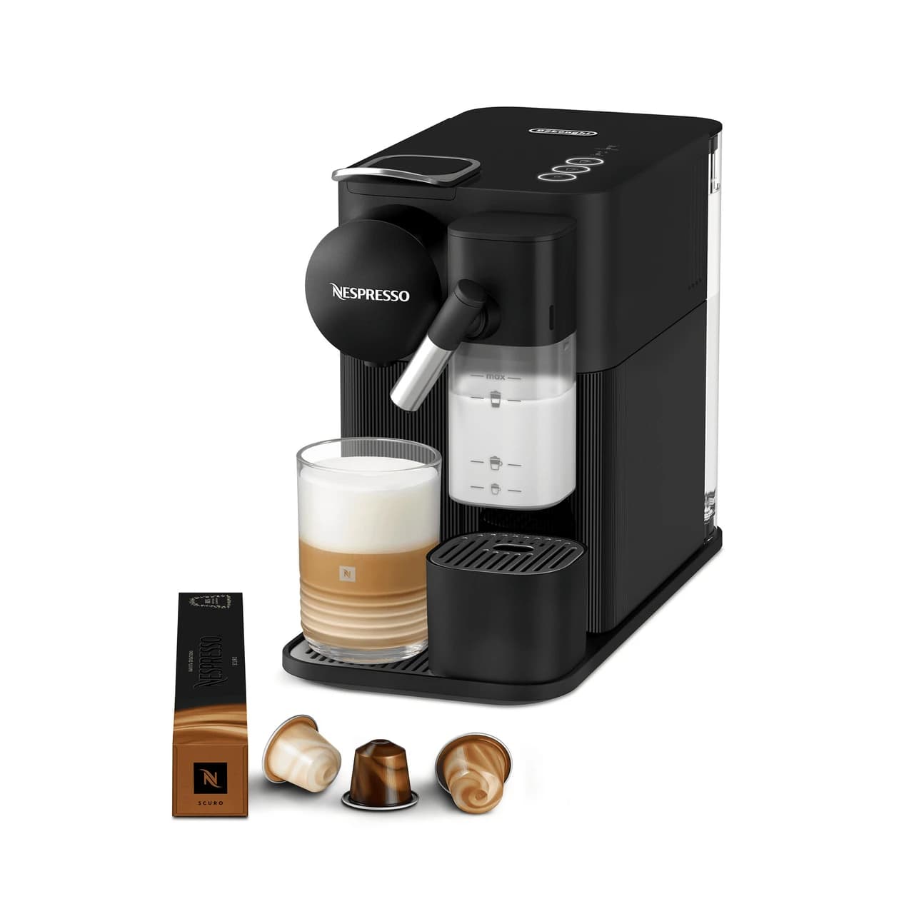 Nespresso Lattissima One Coffee Machine by De'Longhi, EN510.B, Black