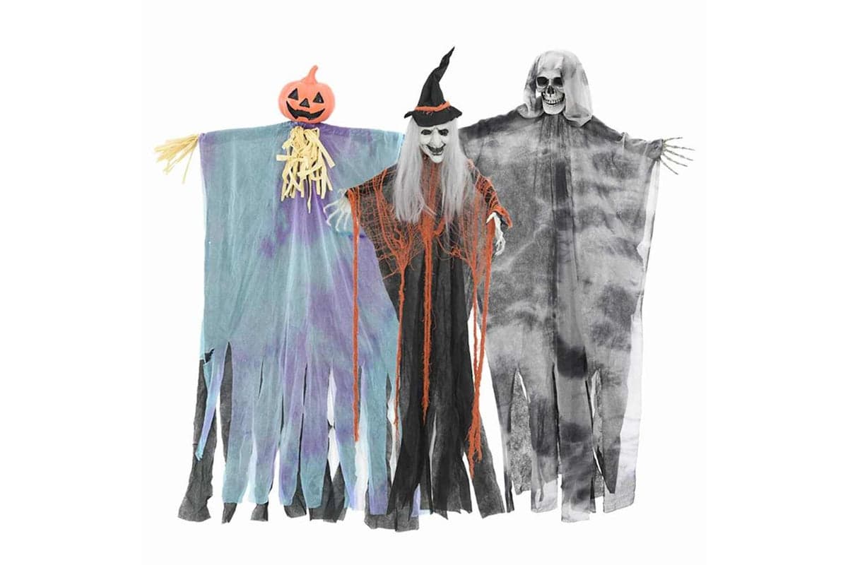 Vidaxl Halloween Hanging Ghost 3 Pcs Multicolour 61 X 97 Cm Polyester