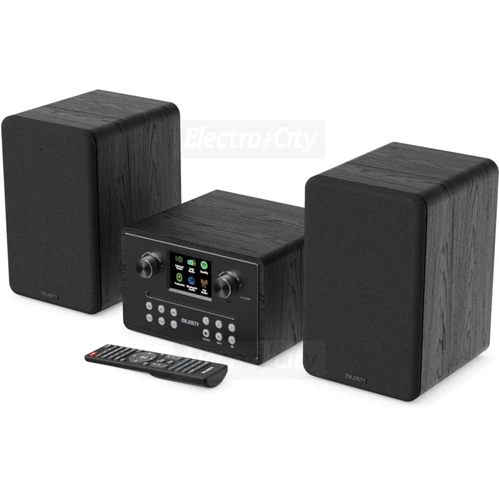 Majority Homerton Hi-Fi Music System with Spotify Connect | Black