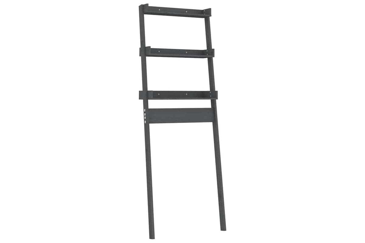 vidaXL 824655 Toilet Rack Grey 63.5x32x179cm Solid Wood Pine
