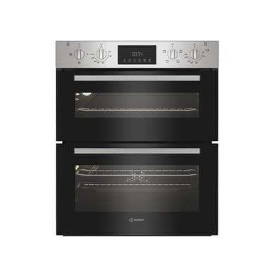 Indesit DUI10DIX Electric Built Under Double Oven - Stainless Steel