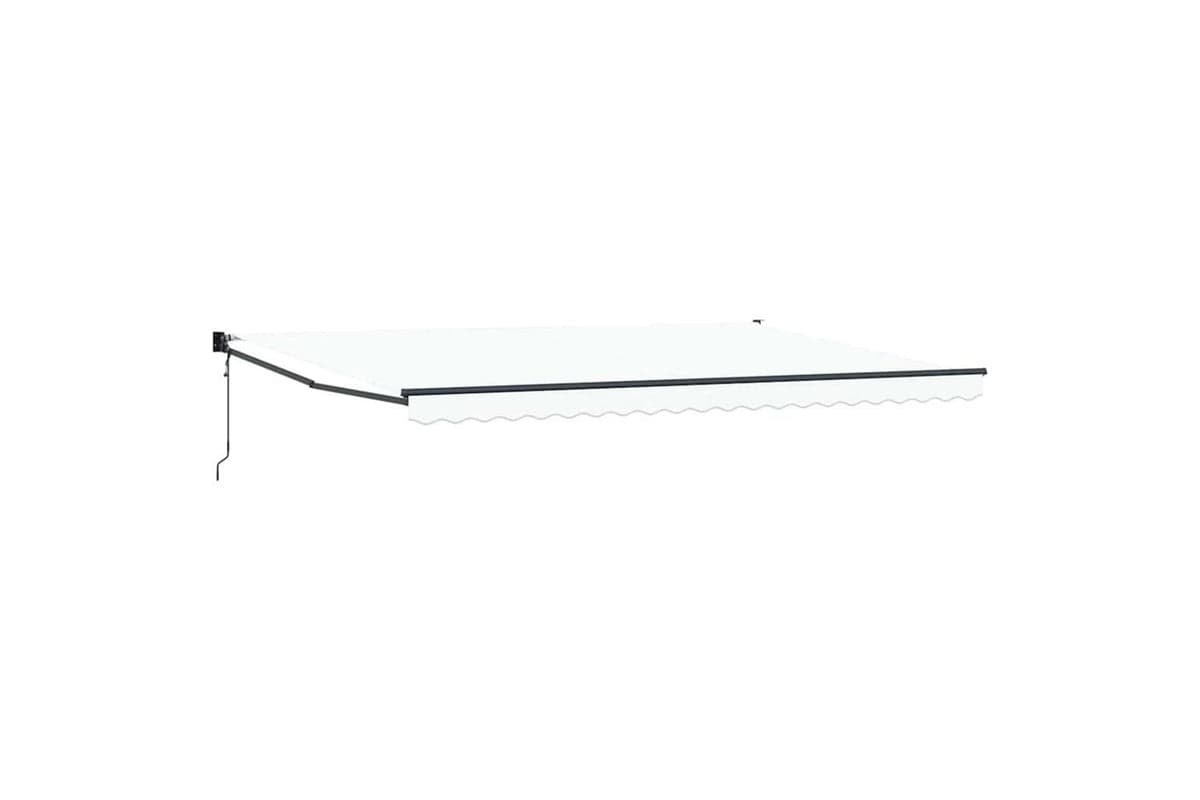 Vidaxl Retractable Awning White 500 X 300 Cm Fabric And Metal