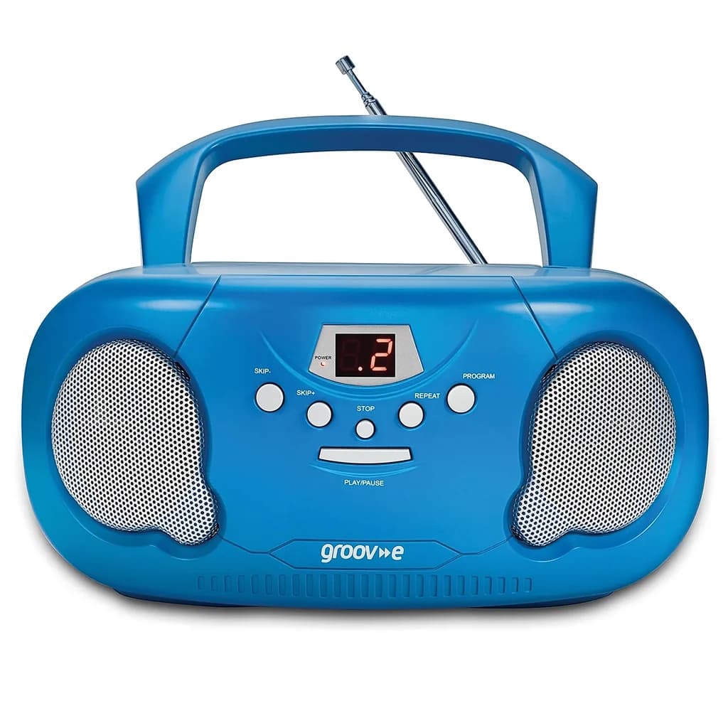 Groov-e Portable CD Player with Radio - Blue | GVPS733BE
