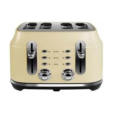Rangemaster Classic 4-Slice Traditional Toaster – Cream 6 Browning Levels