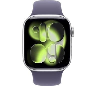 Apple Watch Series 11 GPS 42mm Silver Aluminium Case with Purple Fog Sport Band - M/L | MEU74MP/A
