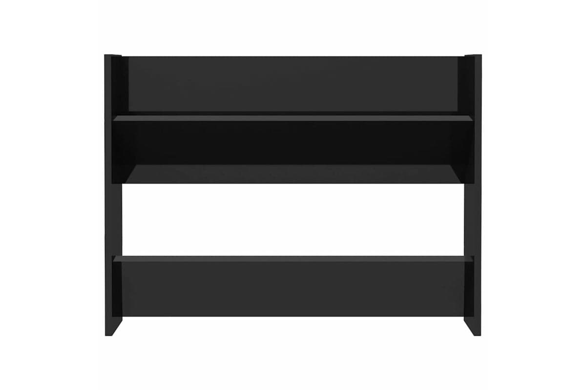 vidaXL 806755 Wall Shoe Cabinet High Gloss Black 80x18x60cm Engineered Wood