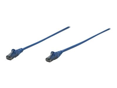 INTELLINET - Network Patch Cable, Cat6, 3m, Blue, CCA, U/UTP, PVC, RJ45, Gold Plated Contacts, Snagless, Booted, Lifetime Warranty, Polybag - patch cable - 3 m - blue