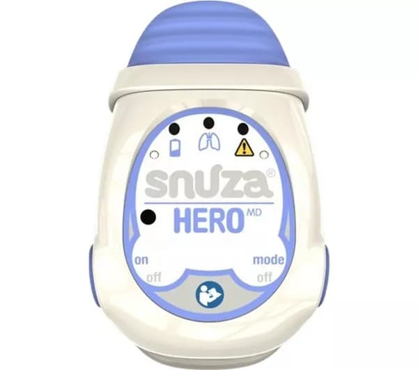 SNUZA Hero MD Baby Breathing Monitor - White & Periwinkle Blue