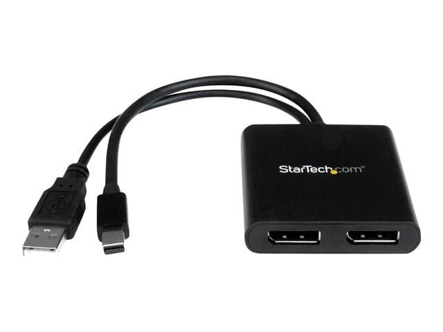 STARTECH.COM - Startech 2-Port Multi Monitor Adapter, Mini DisplayPort 1.2 to DisplayPort MST Hub, Dual 4K 30Hz, Windows Extended Desktop (MSTMDP122DP) - video splitter - 2 ports