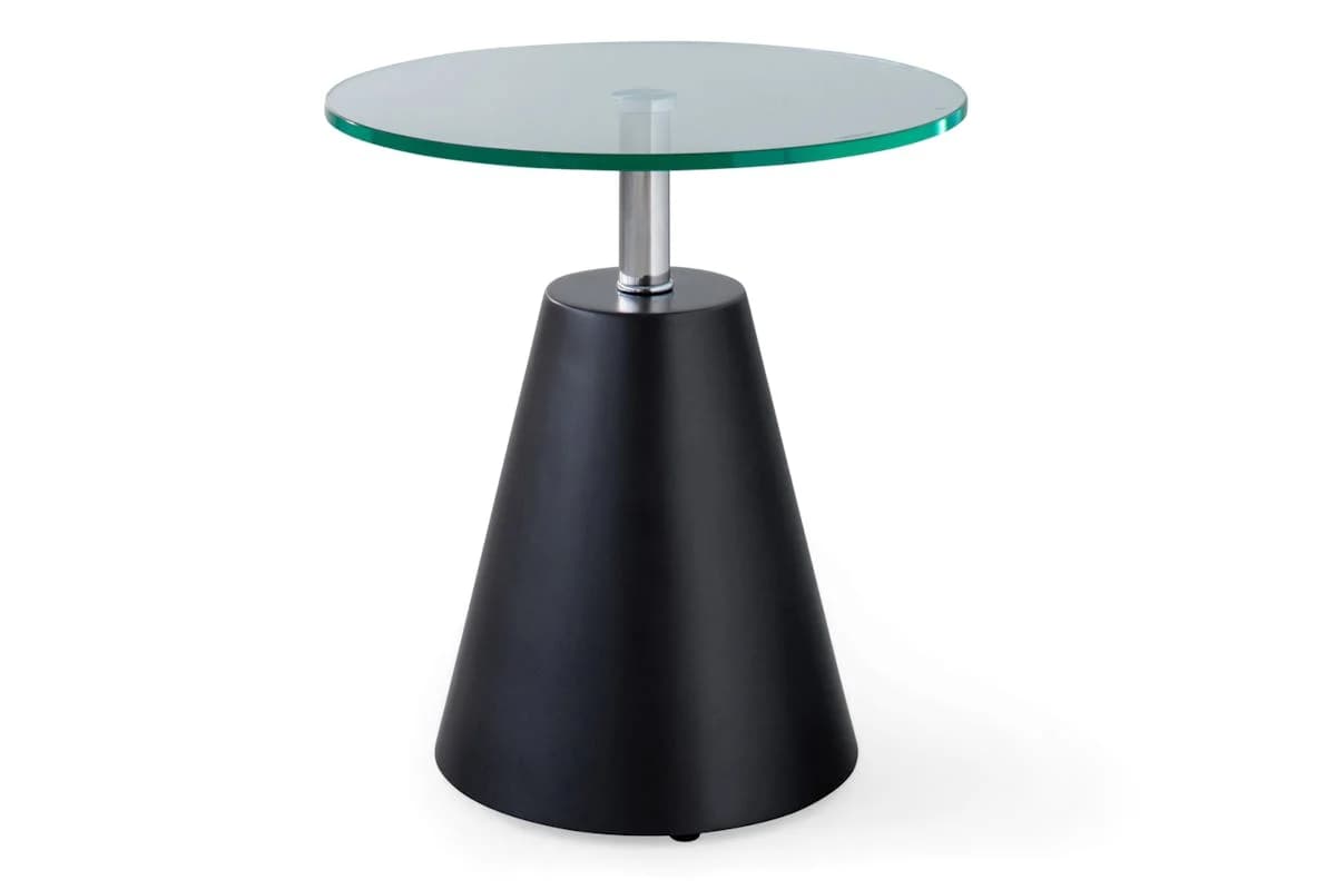 Holly Glass Top Side Table
