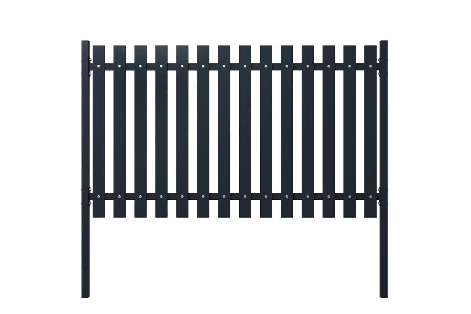 vidaXL 146470 Fence Panel Anthracite 174.5x75cm Powder-coated Steel