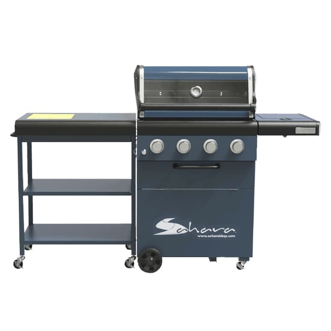 Sahara 4 Burner Gas BBQ with Slide Away Cart | X475IR-ST