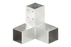 vidaXL 145457 Post Connector Y Shape Galvanised Metal 71x71mm