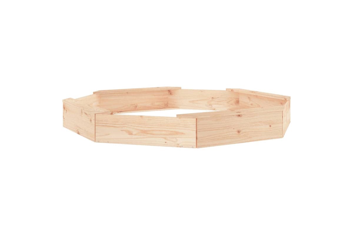 vidaXL 825016 Sandbox With Seats Octagon Solid Wood Pine